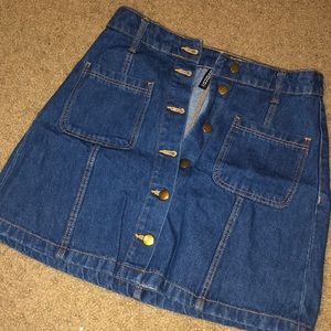 H&M Button-Up A-Line Skirt